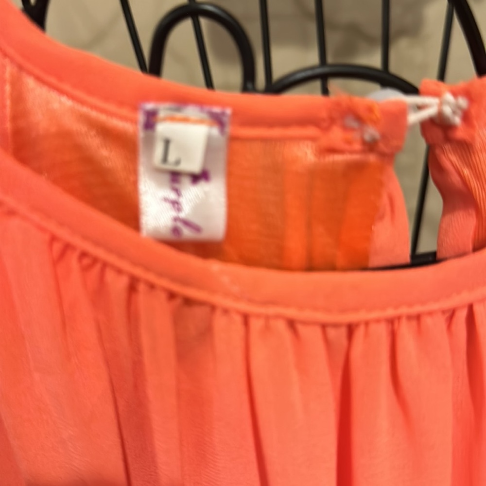 Purple Month high low halter maxi dress size large formal sleeveless dress - Picture 3 of 4